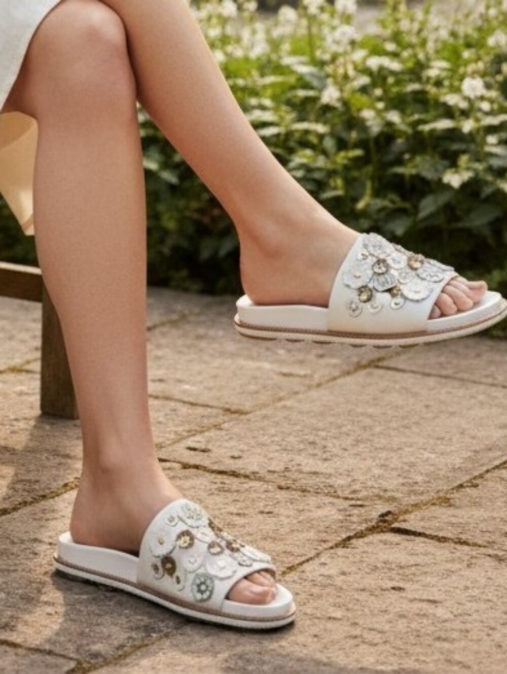 Coach Sport Slide With Tea Rose sandals size 10 B